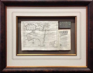 Framed 17th Century Book with Map Extended1