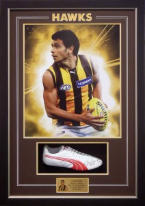 Framed Hawkes Poster and Boot