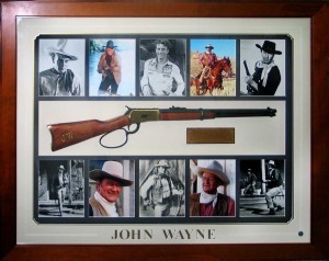 Framed John Wayne Rifle Collage