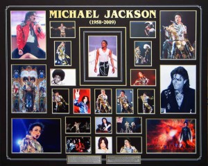 Framed Michael Jackson Collage with Custom Matt