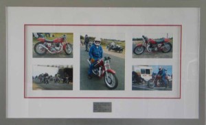 Framed Motorcycle Photo Collage