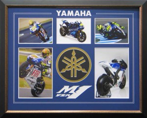 Framed Yamaha YZR with Custom Matt Collage