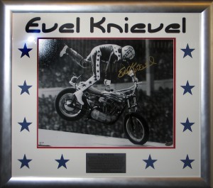 Framed Evel-Knievel-Signed-Photo-Custom-Cut-Outs